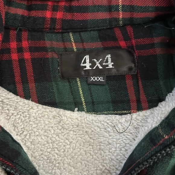Plaid Zip-Up Hooded Sweater/Jacket - Picture 4 of 5